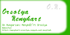 orsolya menyhart business card